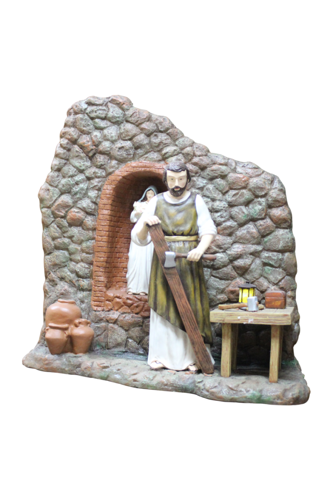 STSP9648 15″ St Joseph The Carpenter Resin Statue Carlo Catholic