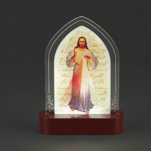 8"H LED Divine Mercy