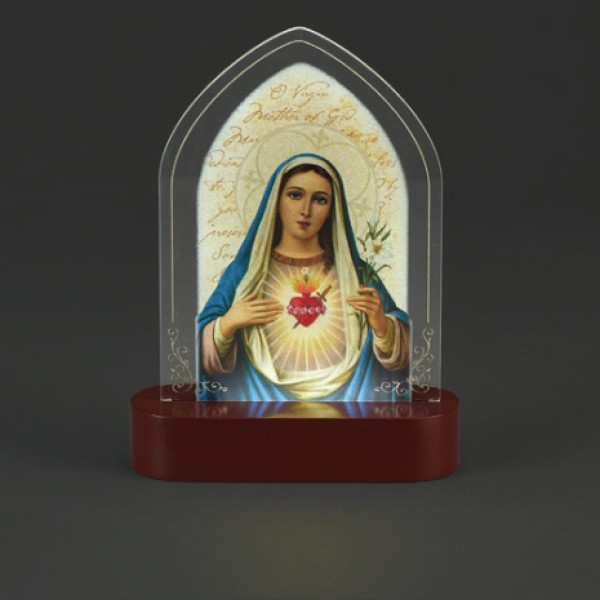 8"H LED Immaculate Heart