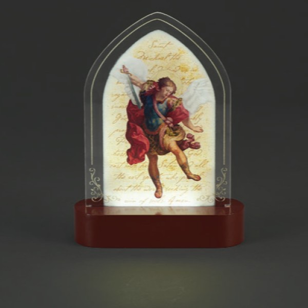 8"H LED St. Michael Archangel