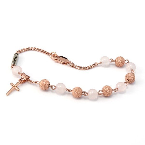 Precious Sterling Silver Rose Quartz Bracelet