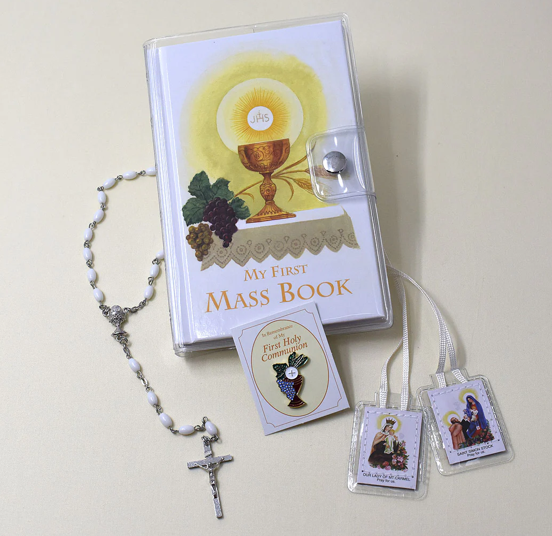 First Mass Book (My First Eucharist) Vinyl Set (White)