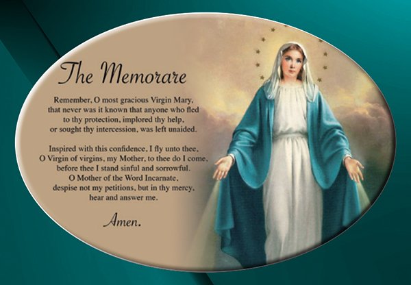 Ceramic Oval Plaque/Miraculous (The Memorare)