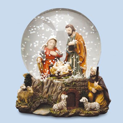 Resin Nativity/Waterball (89276)