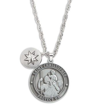 7" St. Christopher Car Charm