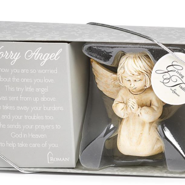 2.5"H WORRY ANGEL FIGURE